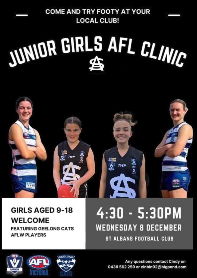 Junior Girls AFL Clinic